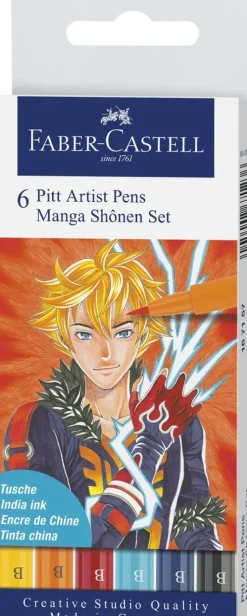 Pennset PITT Artist Pens Manga Shônen Set
