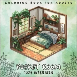 Pocket Room Cozy Interiors Coloring Book For Adults