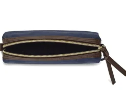 Premium pennfodral i canvas indigoblå