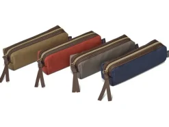 Premium pennfodral i canvas indigoblå