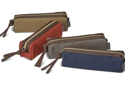 Premium pennfodral i canvas indigoblå