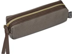 Premium pennfodral i canvas skiffergrå