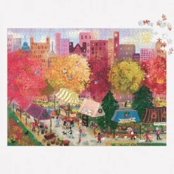 Pussel 1000 bitar Autumn at the city market