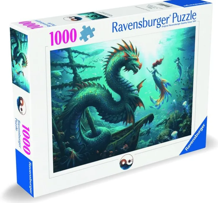 Pussel 1000 bitar Enchanted Depths Dragon Mermaid