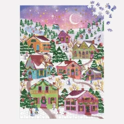 Pussel 1000 bitar folierade Snowcap Village