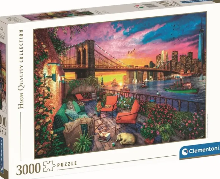Pussel 3000 bitar High Quality Collection - Manhattan Balcony Sunset