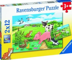 Pussel 2x12 bitar Baby Farm Animals