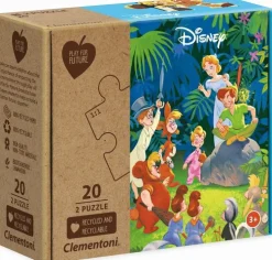 Pussel 2x20 bitar Jungle Book + Peter Pan
