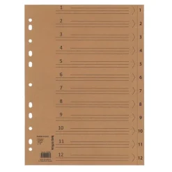 Register A4 1-12 150g kraftpapper