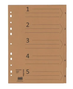 Register A4 1-5 150g kraftpapper