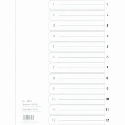 Register A4 1-12 plast grå