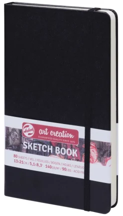 Skissbok 13x21cm Art Creation svart