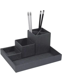 Skrivbordsställ Lena canvas svart