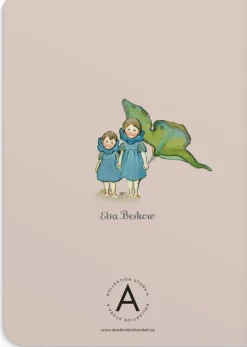 Skrivhäfte A5 Elsa Beskow Blåsippor och tussilago beige