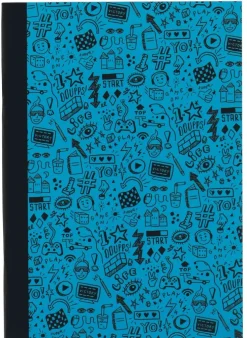 Skrivhäfte A5 linjerad Game blå