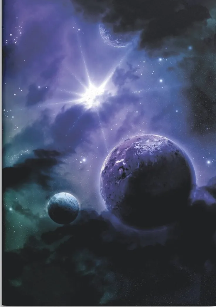 Skrivhäfte A4 olinjerad Nebulosa