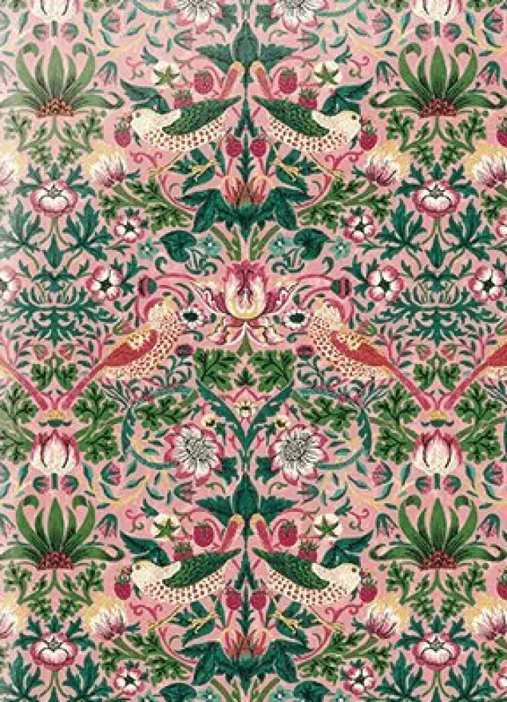 Skrivhäfte A6 3-pack - William Morris : Strawberry Thief Blush