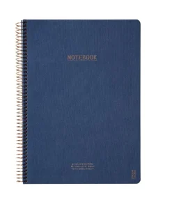 Spiralblock A4 linjerad marinblå