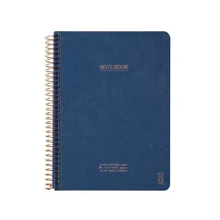 Spiralblock A5 linjerad marinblå