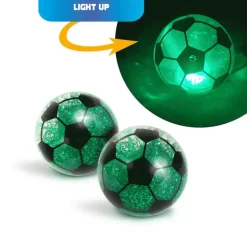 Studsboll med ljus - fotboll Ø 6,3cm