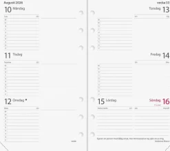 Systemkalender Regent skinn brun