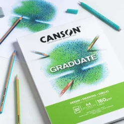 Teckningsblock A4 Graduate 160g 30blad vit