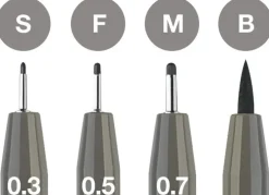 Tuschpenna PITT Artist Pen 4-pack 273 grå