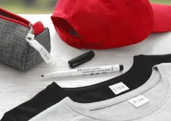 Tvättpenna textil rund spets svart