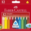 Vaxkrita Faber-Castell trekantig 12 färger
