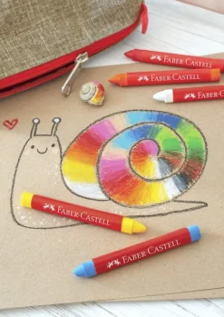 Vaxkrita Faber-Castell trekantig 12 färger