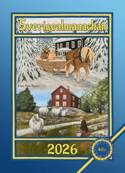 Väggkalender 2026 A4 Sverigealmanackan