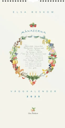 Väggkalender 2025 Elsa Beskow Årets saga
