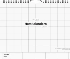 Väggkalender 2025-2026 Hemkalendern Clean