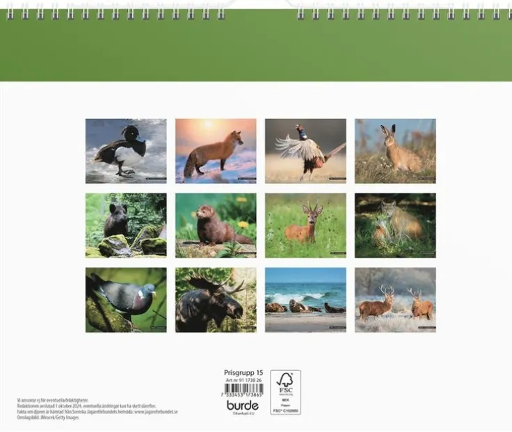 Väggkalender 2026 Jaktkalender