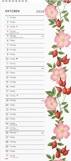 Väggkalender 2026 Lilla Blomsterkalendern