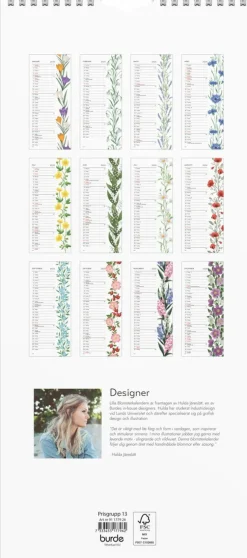 Väggkalender 2026 Lilla Blomsterkalendern
