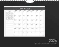 Väggkalender 2026 Miljökalendern Elegant