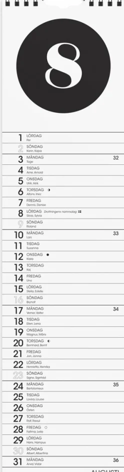 Väggkalender 2026 Simple