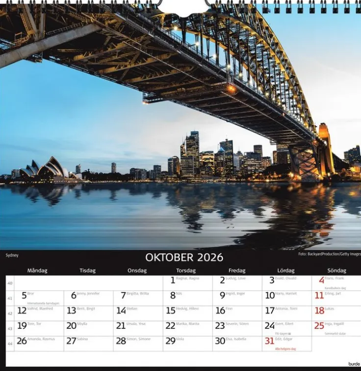 Väggkalender 2026 Skylines