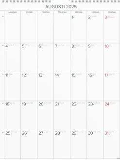 Väggkalender 2025 Stora Månadskalendern