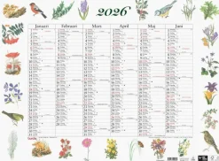 Väggkalender 2026 Stora Naturalmanackan
