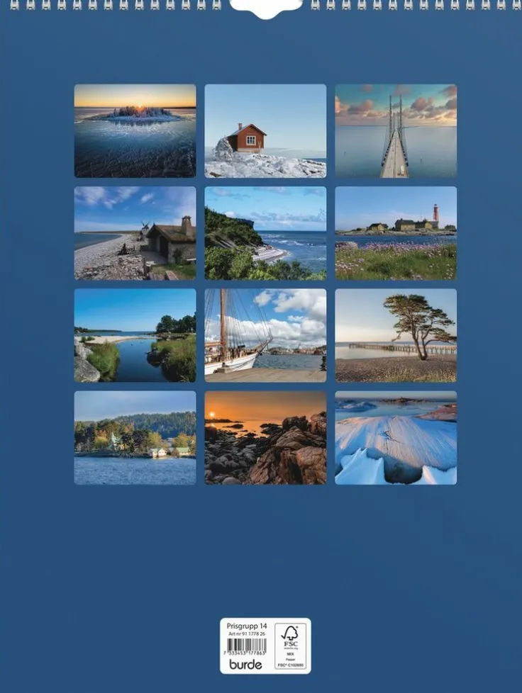 Väggkalender 2026 Svenska kusten