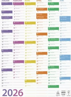 Väggkalender 2026 Väggblad Trend