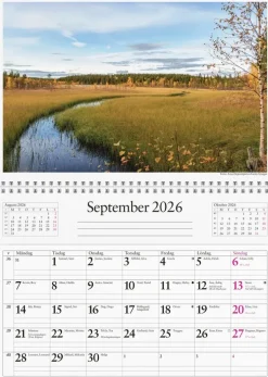 Väggkalender 2026 Väggficka