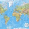 Världen väggkarta miljö i papptub, 1:30m, Kartförlaget